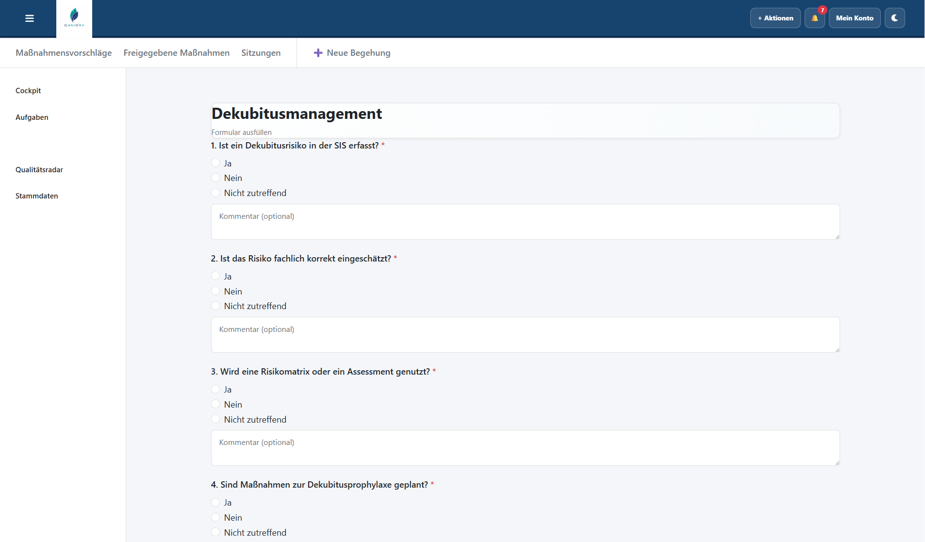 Begehung starten
